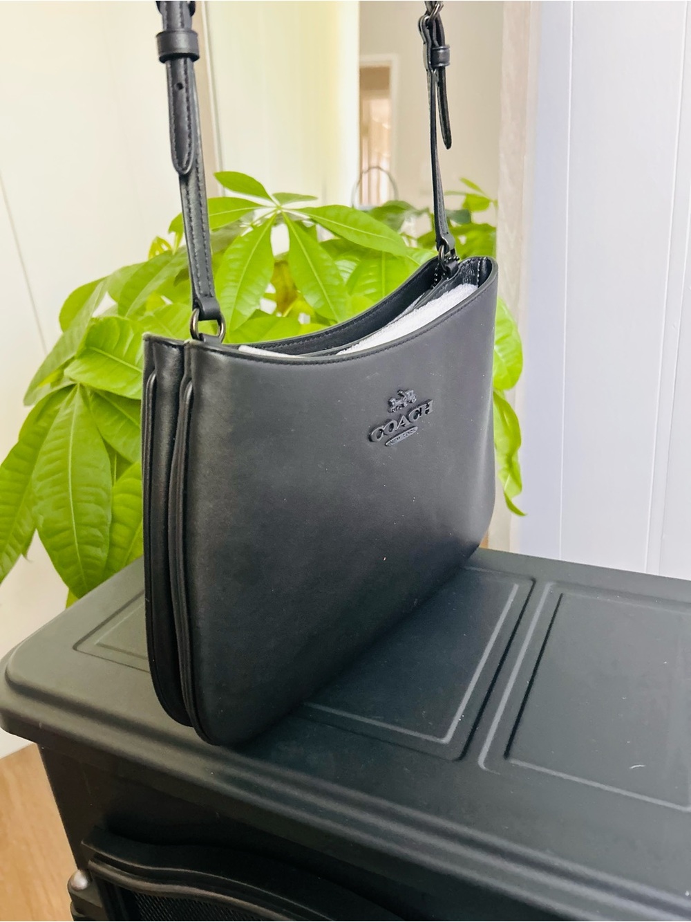 Coach CP101 Penelope Leather Shoulder Bag Black NWT - Picture 2 of 4